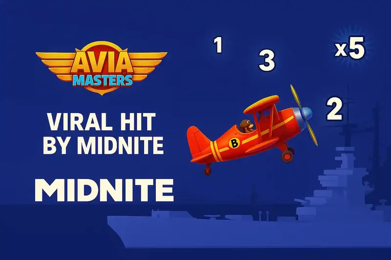 Avia Masters viral hit by Midnite featuring red biplane with multiplier numbers one three five and two